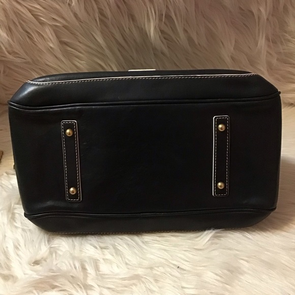 Dooney & Bourke Black Satchel with Gold Accents - Picture 7 of 16